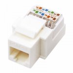 Rexant Модуль Keystone Jack RJ-45(8P8C), UTP, CAT5E, тип 180 градусов, белый