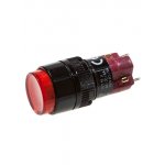 D16LMR1-1ABJR, кнопка без фиксации 250В 5А с LED подсветкой красная
