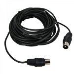 ВЧ кабель, ТВ штекер - ТВ штекер, длина  1,5 метра, черный (тонкий кабель)  REXANT