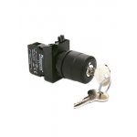 CP100AA20, Кнопка с ключом 0-1, с фиксацией,ключ выним. в полож. 0 (1НО)