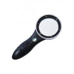 TH-600559H, Лупа круглая с подсветкой (6 св.диодов + 1 УФ), D=60мм, белый