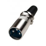 1-505(XLR-MC-104), разъем XLR 3 контакта штекер металл на каб. с хомутом 60мм