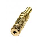 1-035G, гнездо аудио 2.5мм  стерео металл  на кабель "позолоченный"