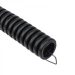 Труба гофрированная из ПНД с зондом, черная ø20 мм, (бухта 100 м/уп.)  REXANT  (ТОП-1)