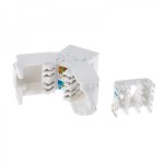 Rexant Модуль Keystone Jack RJ-45(8P8C), UTP, CAT5E, тип 90 градусов, самозажимной, белый