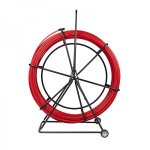 Протяжка кабельная (УЗК в тележке), стеклопруток d=11,0 мм, 100 м красная