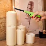 Бытовая газовая пьезозажигалка с классическим пламенем многоразовая (1 шт.) зеленая СК-306 СОКОЛ