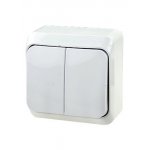 BA10-002B, Выключатель "Этюд" 2-кл ОП  10А (белый)