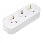 Колодка 3 гнезда с заземлением Rexant На экспорт не продавать!!!