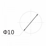 Индикатор c ОТРАЖАТЕЛЕМ  Ø10  220V  желтый  (RWE-209)  REXANT