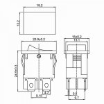 Выключатель клавишный 250V 6А (4с) ON-OFF красный  с подсветкой  Mini  (RWB-207, SC-768)  REXANT
