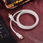 Шнур ТВ гнездо - ТВ штекер, длина  1,5 метра, белый  REXANT