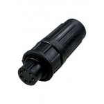 PY07-7T, розетка на кабель пластик. IP67 7 контактов 4А 250В