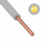 Провод ПуВ (ПВ-1) 10 мм², 100м., белый, ГОСТ (ККЗ)