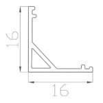 Профиль угловой алюминиевый 1616-2 REXANT, 2 метра