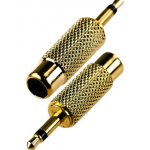 2-205G, переходник 3.5мм штекер моно - RCA гнездо металл "позолоченный"