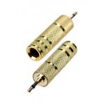 2-025G, переходник 2.5мм штекер моно - 6.35мм гнездо моно "позол"