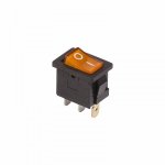 Выключатель клавишный 250V 6А (3с) ON-OFF желтый  с подсветкой  Mini  (RWB-206, SC-768)  REXANT