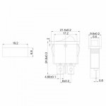 Выключатель клавишный 250V 6А (2с) ON-OFF черный  Mini  (RWB-103, SC-766, MRS-101-5)  REXANT