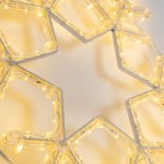 Фигура "Снежинка" ТЕПЛЫЙ БЕЛЫЙ, размер 55*55 см