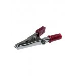 16-0006, зажим крокодил 55мм красный