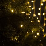 НИТЬ 10м, черный ПВХ, 100 LED Золото, соединяется, 230В Шнур питания В КОМПЛЕКТЕ