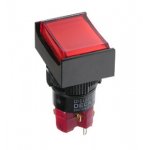 D16LMT2-1ABKR, кнопка без фиксации с LED подсветкой 250В 5А