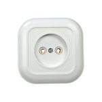 РС10-153, розетка одинарная скрытый монтаж