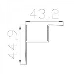 Профиль накладной алюминиевый 4345-2, 2 метра REXANT -ПОД ЗАКАЗ-
