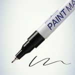 Маркер-краска MunHwa «Extra Fine Paint Marker» 1 мм, черная, нитрооснова