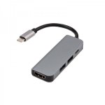 Разветвитель USB Type-C на 4 порта (1xHDMI/2xUSB 3.0 PD/1xType-C PD) REXANT