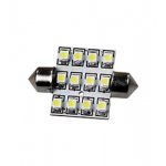 S8.5*36-FT-12*3528-W, 12V, LED лампа белая Festoon S8.5*36 12SMD3528
