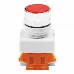 Выключатель-кнопка 10А ON-(ON) Б/Фикс Ø22 красная Стоп (Y090-11BN)  REXANT