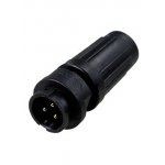 PY07-3Z, вилка на кабель пластик. IP67 3 контакта 4А 250В