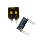 DI-F02, Dip переключатель герметичный 2 поз. 2.54мм 24В 25мА