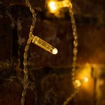 ДОЖДЬ (занавес) 2х1,5м, прозрачный ПВХ, 192 LED ТЕПЛЫЙ БЕЛЫЙ, 12 LED/нить, 16 нитей