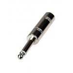 1-108, штекер аудио 6.35мм моно металл на кабель