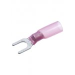 НВИ-Т 1.5-4, наконечник вилочный под винт М4 на провод 1.7мм красный с термоусадкой