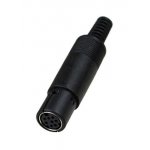 1-476, разъем mini DIN 6 контактов гнездо пластик на кабель