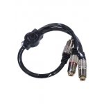 3-0311, переходник  штекер RCA-2 гнездо RCA , 0.2 м металл"позплоченный"