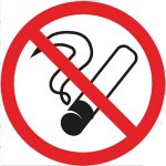 Наклейка информационный знак "Курить запрещено" 200х200 Rexant стоимость за 1шт ( в упаковке 5шт)