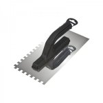 Гладилка нержавеющая 130х270 мм, зуб 8х8 мм, пластиковая ручка