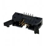 5499913-1, AMP-Latch-10 вилка на плату угл.2.54мм с защелкой