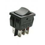 MR3-220-C2-BB-G, переключатель клавишный 2xON-ON 250B 10A (аналог R13-66)