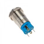 Кнопка  антивандальная Ø12 12В Б/Фикс (4с) (ON)-OFF красная (A-12-C2) REXANT