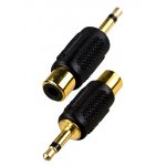2-200G, переходник 3.5мм штекер моно - RCA гнездо пластик "позолоченный"