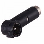 ПЕРЕХОДНИК  TV  шт "Европа" - гн "Азия"  угловой  пластик  тип-1  REXANT ВЫВОДИМ