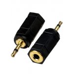 2-000G, переходник 2.5мм штекер моно-3.5мм гнездо моно пласт."позол."