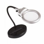 Лупа с подсветкой REXANT, 90 мм (2.5х) + 22 мм (5х), 2 LED, ниша (ZD-126-4)