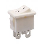 R19-20WWBT-G, переключатель клавишный 2xON-OFF 250В 6А белый (аналог B100R-W SWR45)